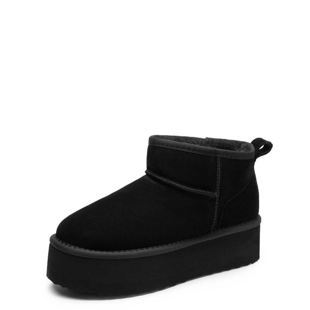 Black Platform Ankle Bootie
